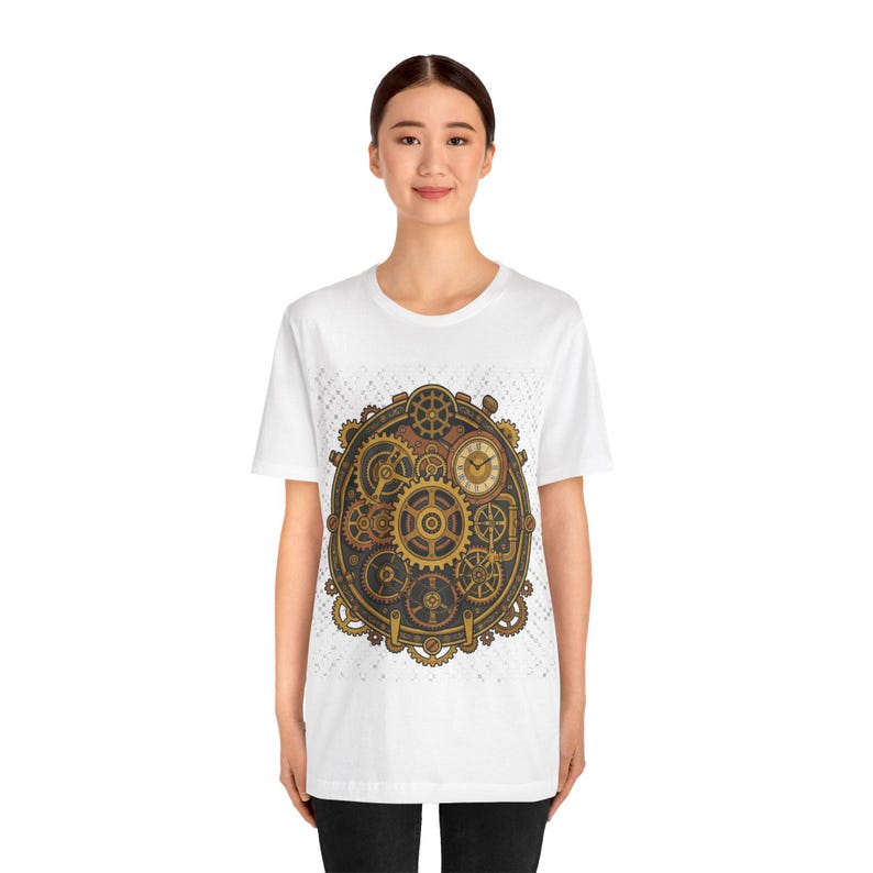 Steampunk Gears And Clockwork Brass - Tshirt Bild 5