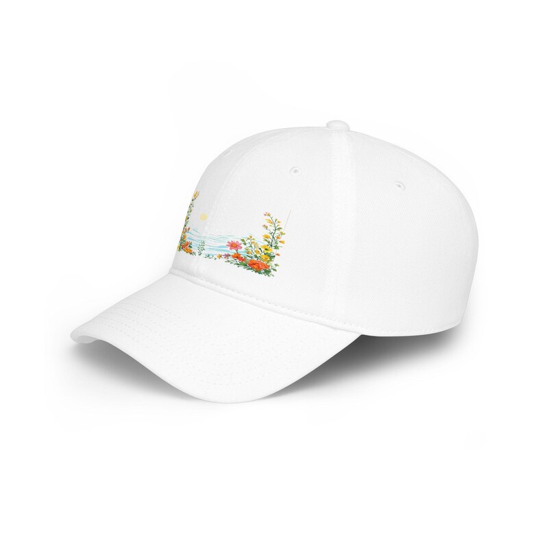 Positive Energy Sun Floral Baseball Cap - Motivational Dad Hat - Good Vibes Sunflower Hat - Inspirational Sun Headwear bild 2
