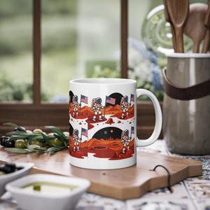 Astronaut Planting Flag On Mars - Mug image 4