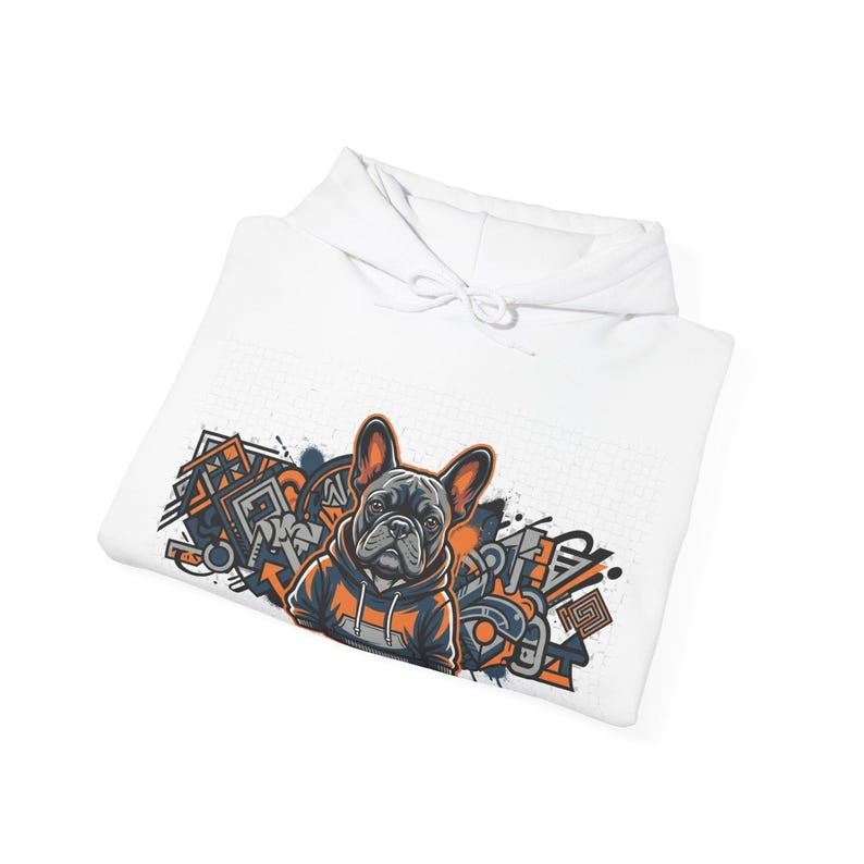French Bulldog Wearing Hoodie - Hoodie image 2