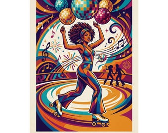 Roller Disco Retro Funk Party - Poster