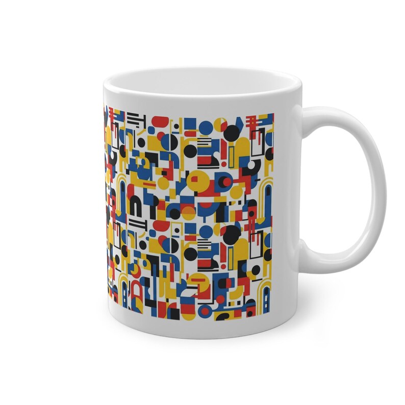 Minimalist Bauhaus Abstract Shapes - Mug imagen 3