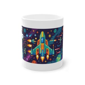 Retro Arcade Spaceship - Mug image 1