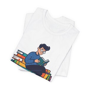 Bookstack Reading Nerd - Tshirt image 2