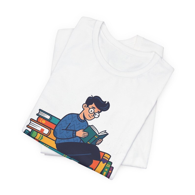 Bookstack Reading Nerd - Tshirt image 2
