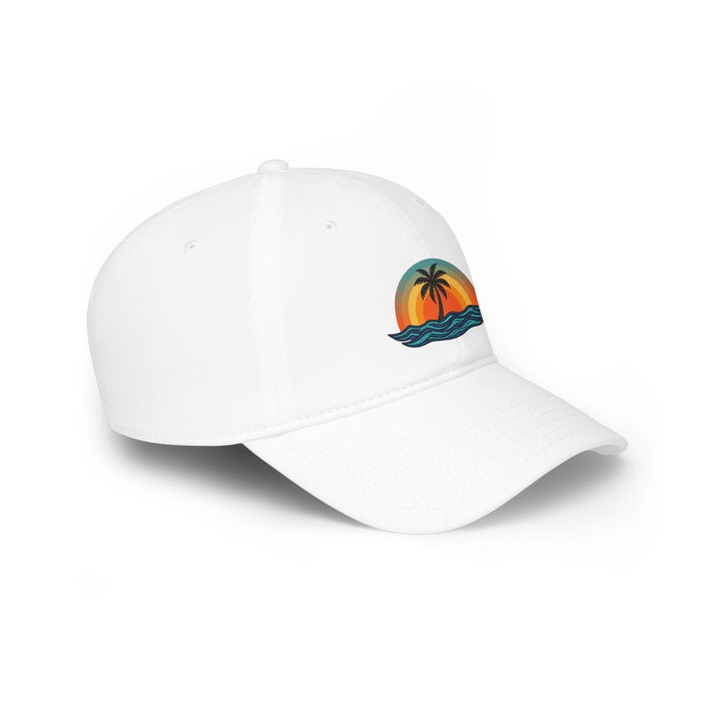 Retro Sunset Palm Tree Ocean - Cap immagine 3