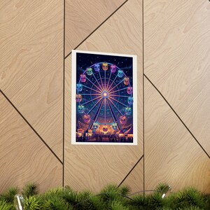 Carnival Ferris Wheel Night Lights - Poster image 5