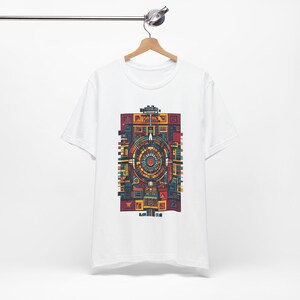 Aztec Calendar Geometric Patterns - Tshirt Bild 3