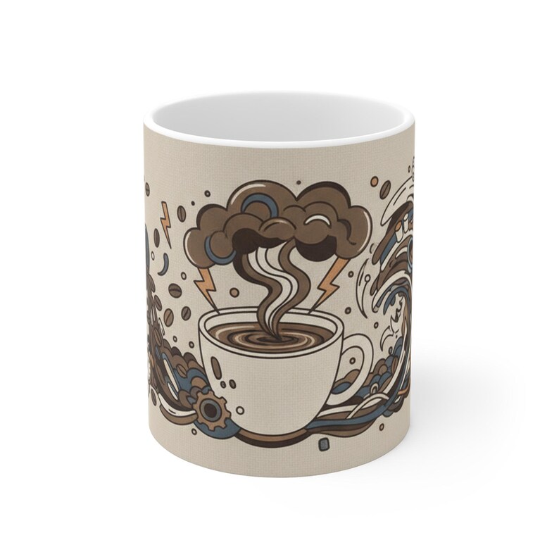 Powered By Coffee And Chaos Mug, Teacher Coffee Mug, Funny Teacher Gift, Back To School Mug, Teacher Appreciation Gift image 1