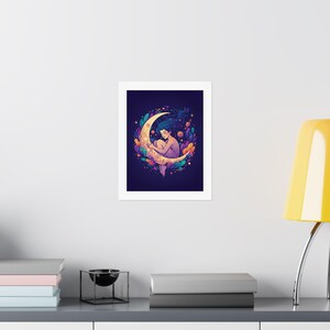 Moon Child Poster, Celestial Astrology Wall Art, Zodiac Star Sign Print, Boho Moon Phase Decor, Spiritual Room Decor bild 8