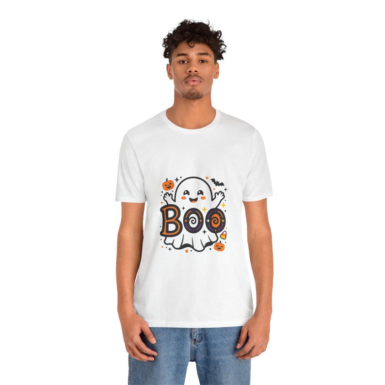 Cute Ghost Boo Halloween - Tshirt image 5