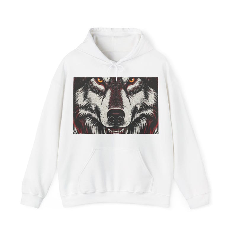 Wolf Head Chest Hoodie image 1