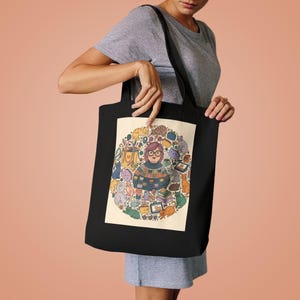 Crazy Cat Lady Tote Bag | Funny Cat Lover Gift Reusable Canvas Bag for Cat Moms imagen 4
