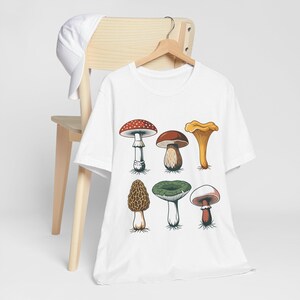 Vintage Botanical Mushroom Chart - Tshirt image 4