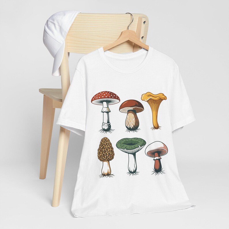 Vintage Botanical Mushroom Chart - Tshirt image 4