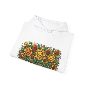 Sunflower Field Happiness - Hoodie imagem 2