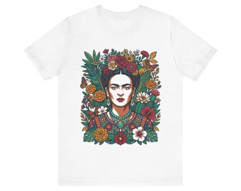 Frida Kahlo Floral Portrait - Tshirt