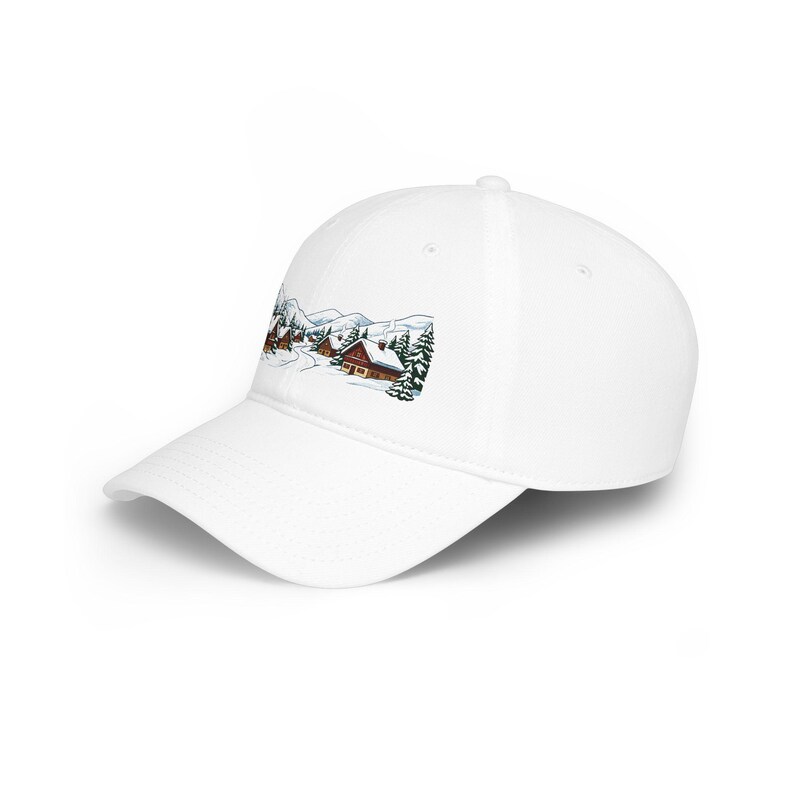Alpine Chalet In Winter Snow - Cap image 2