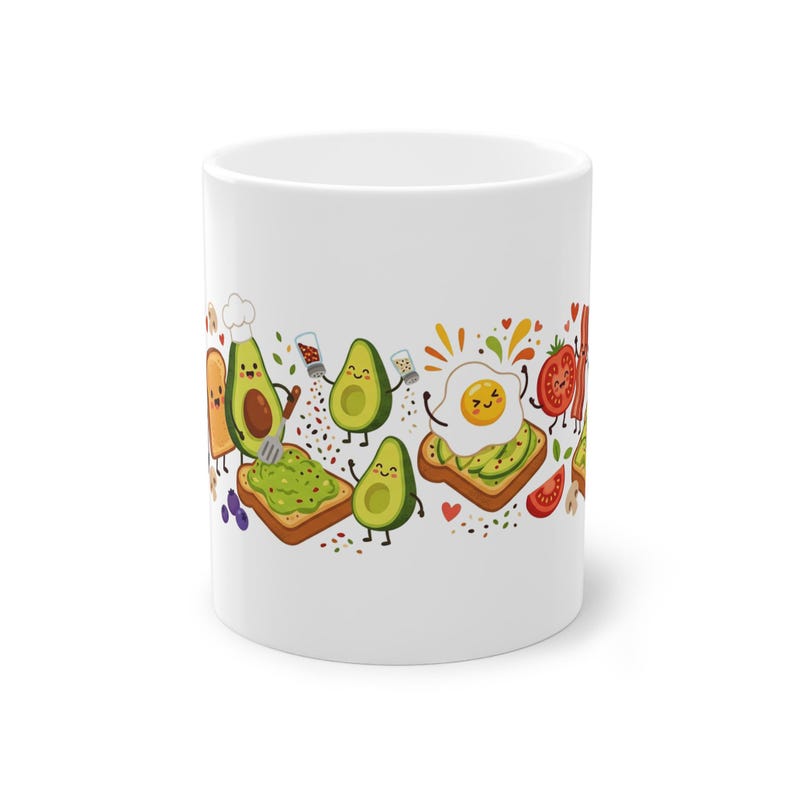 Funny Avocado Toast Breakfast - Mug afbeelding 1