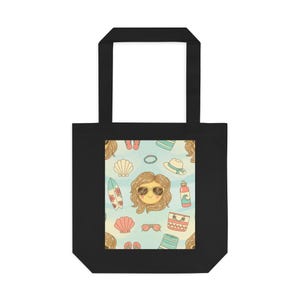 Salty Hair Don't Care Tote Bag | Beach Canvas Bag | Summer Tote | Beach Accessories | Vacation Gift | Reusable Grocery B bild 1
