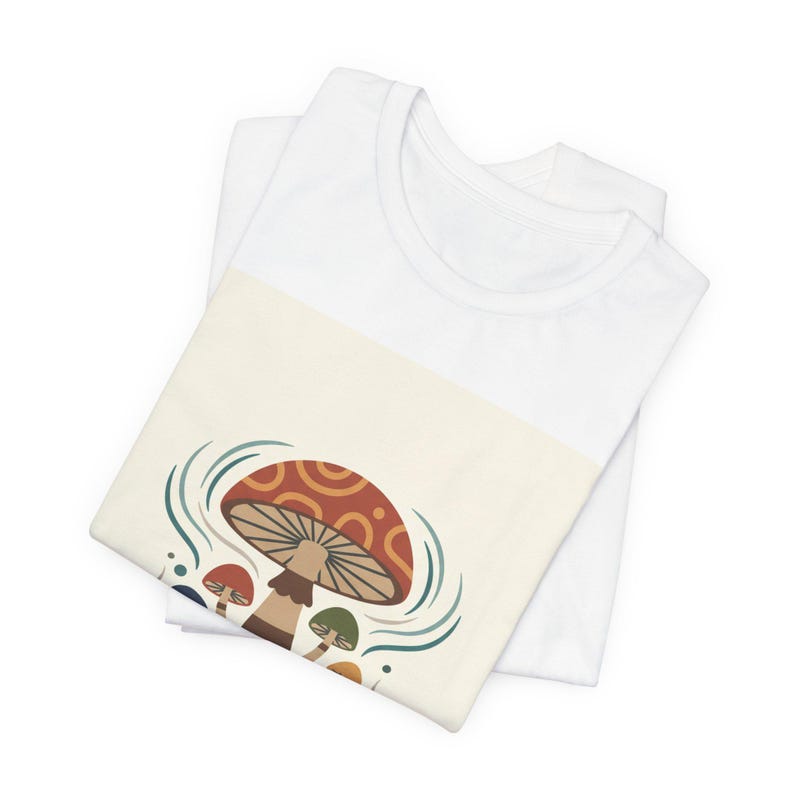 T-Shirt Cottagecore Live Simply Champignon | Tshirt Esthétique Nature Bohème Forêt image 2