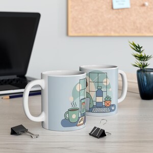 Professional Video Call Coffee Mug - Funny WFH Home Office Gift - Telecommuting Mug - Zoom Meeting Coffee Cup image 4