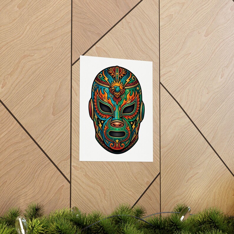 Mexican Luchador Mask Colorful - Poster image 5
