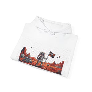 Astronaut Planting Flag On Mars - Hoodie image 2