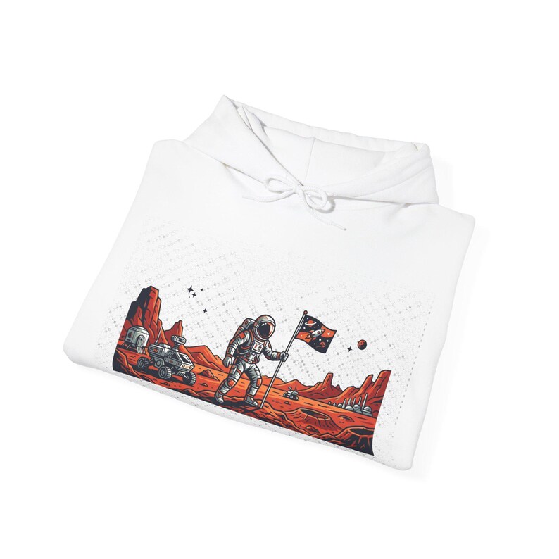 Astronaut Planting Flag On Mars - Hoodie image 2