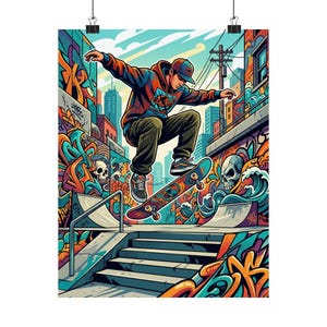 Skateboard Street Culture - Poster imagen 1