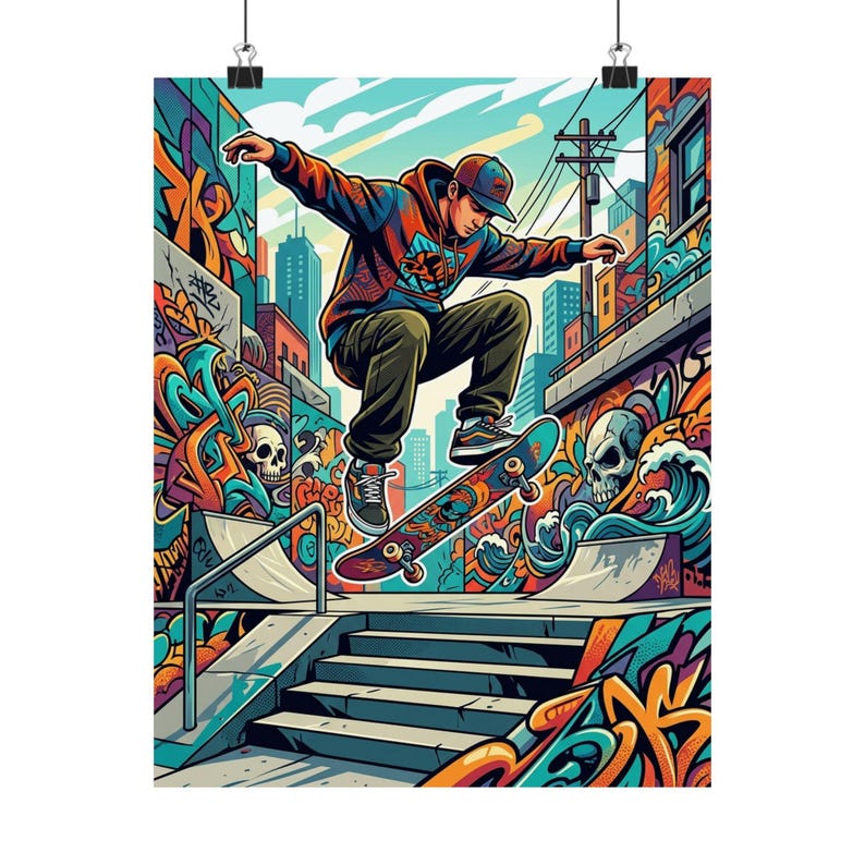 Skateboard Street Culture - Poster imagen 1