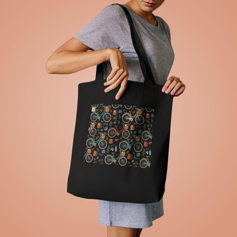 Vintage Bicycle With Basket - Tote Bag 画像 4
