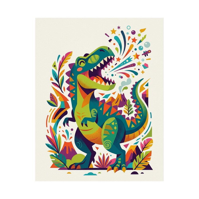 Dinosaur Rawr Kids Fun - Poster afbeelding 2