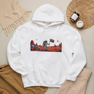 Astronaut Planting Flag On Mars - Hoodie image 4