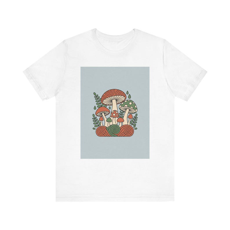 Cottagecore Live Simply Mushroom T-Shirt, Aesthetic Nature Shirt, Fairycore Mushroom Graphic Tee, Mushroom Girl Gift afbeelding 1