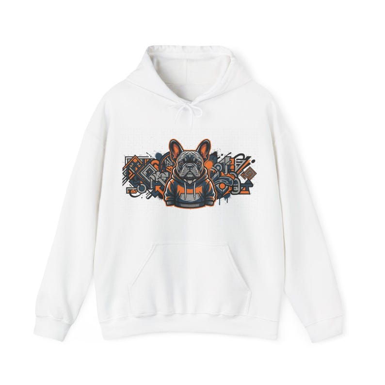 French Bulldog Wearing Hoodie - Hoodie image 1