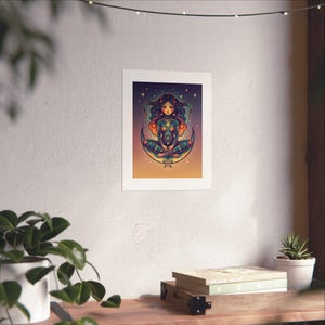 Moon Child Poster, Astrology Wall Art, Celestial Moon Phases Print, Zodiac Nursery Decor, Boho Moon Poster image 6