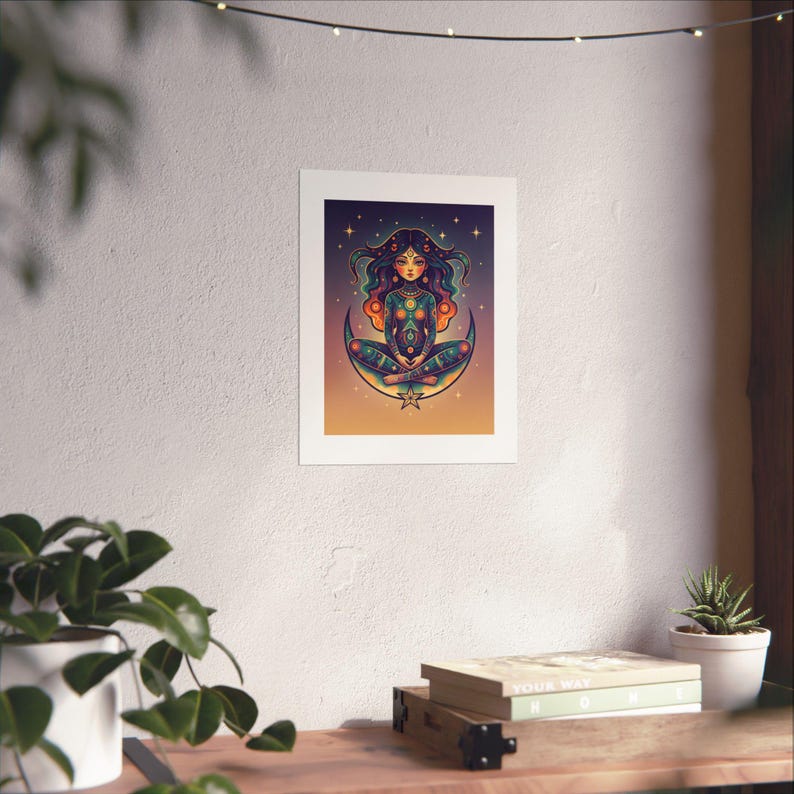 Moon Child Poster, Astrology Wall Art, Celestial Moon Phases Print, Zodiac Nursery Decor, Boho Moon Poster image 6