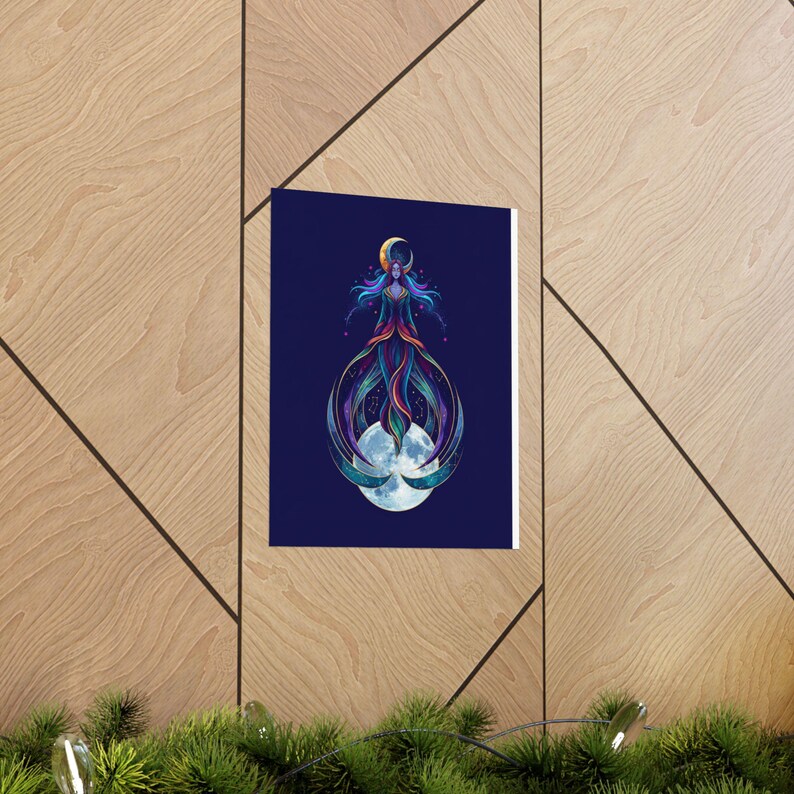 Moon Child Poster, Celestial Astrology Wall Art, Zodiac Moon Phase Art Print, Boho Moon Decor, Spiritual Room Decor image 5