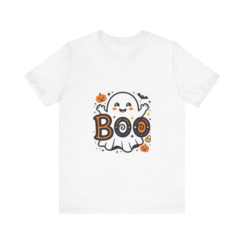 Cute Ghost Boo Halloween - Tshirt image 1