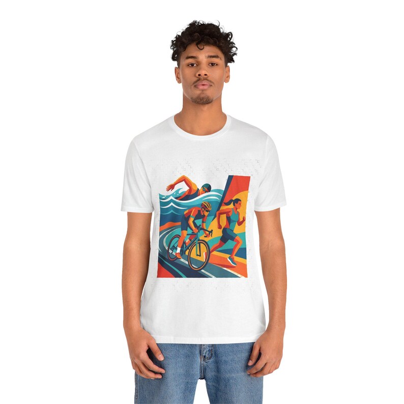 Triathlon Swim Bike Run - Tshirt imagem 6