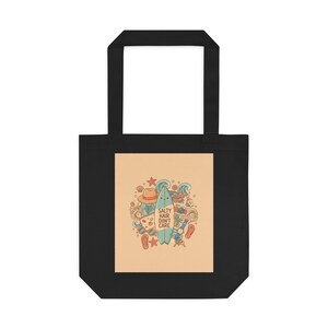 Salty Hair Don't Care Beach Tote Bag, Summer Canvas Tote Bag, Beach Lover Gift, Reusable Shopping Bag, Vacation Accessor zdjęcie 1