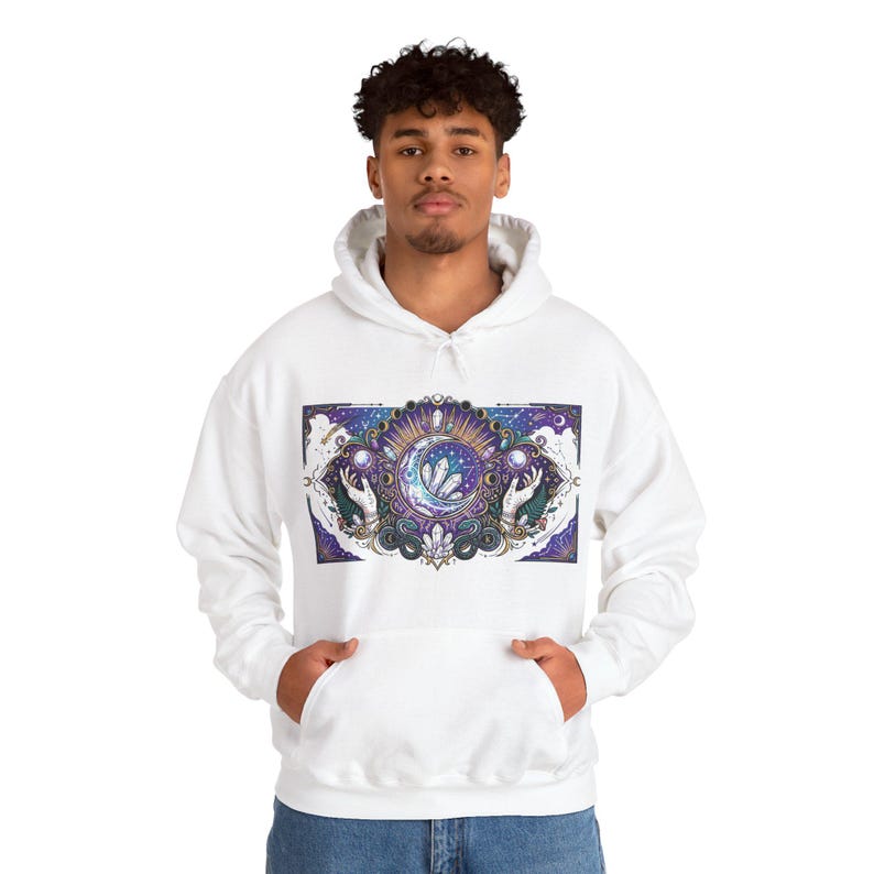 Crystal Moon Witchy Aesthetic - Hoodie imagen 7