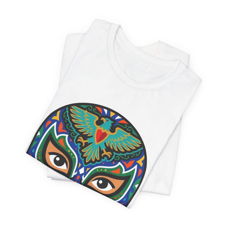 Mexican Luchador Mask Colorful - Tshirt image 2