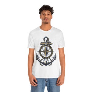 Nautical Anchor And Compass - Tshirt image 5