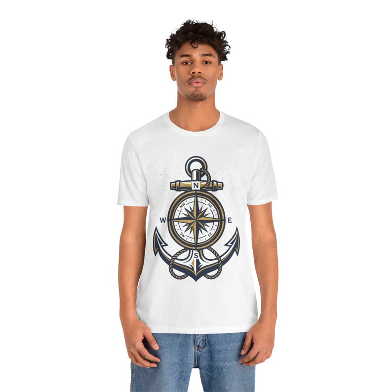 Nautical Anchor And Compass - Tshirt image 5