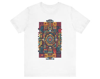 Aztec Calendar Geometric Patterns - Tshirt