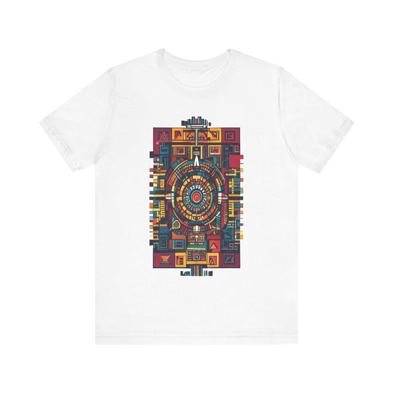 Aztec Calendar Geometric Patterns - Tshirt Bild 1