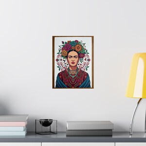 Frida Kahlo Floral Portrait - Poster immagine 8