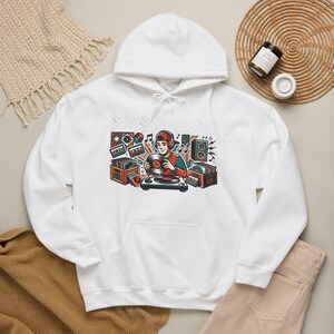 Retro Vinyl Record Music Lover - Hoodie image 3